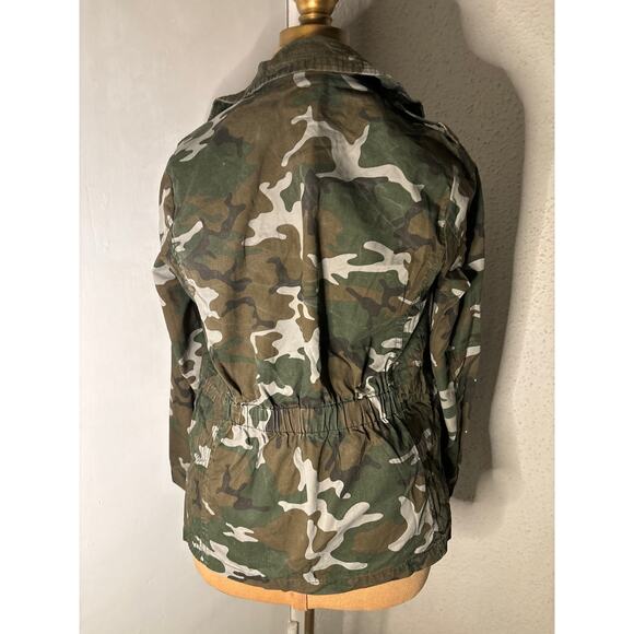 Love Tree Camouflage Jacket S Green/Brown Y2K Cabincore Fisherman Gorpcore Print - Picture 2 of 13